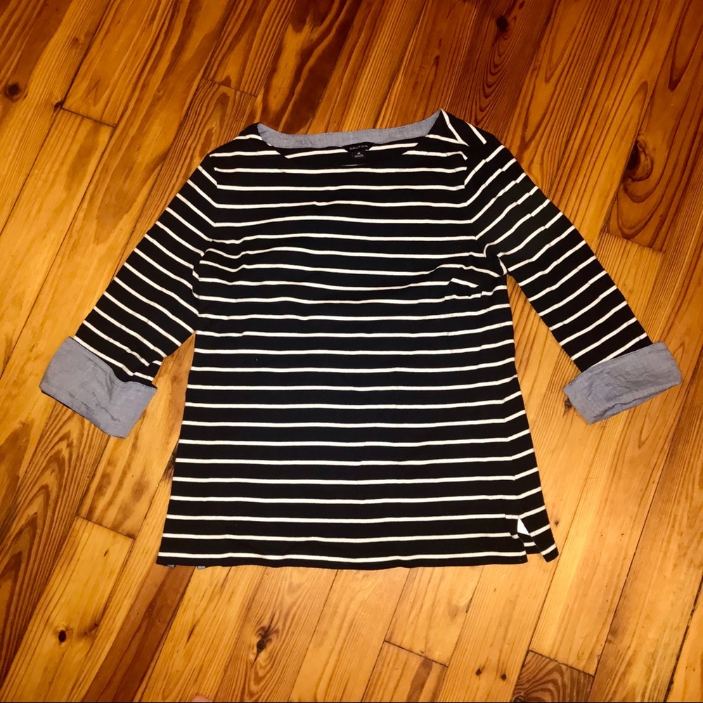 3/$20 Navy striped Nautica tee